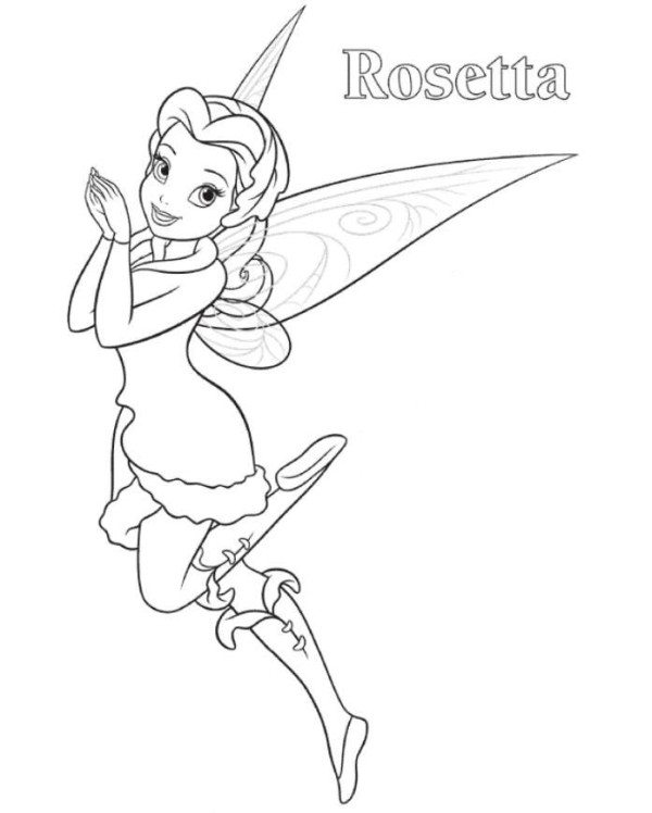 600x748 Rosetta Tinkerbell Coloring Page