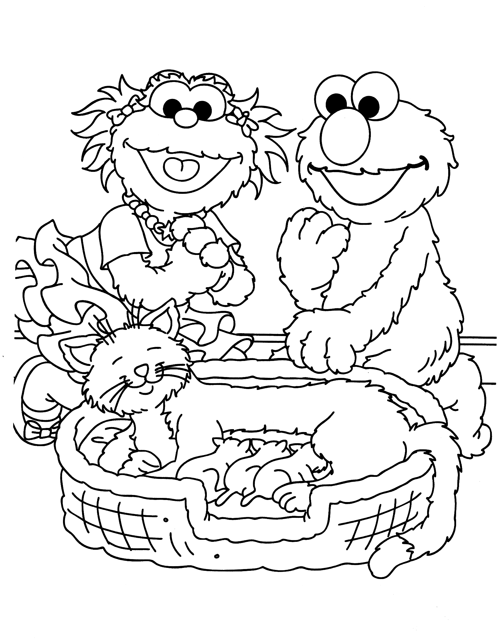 1700x2200 Sesame Street Coloring Pages