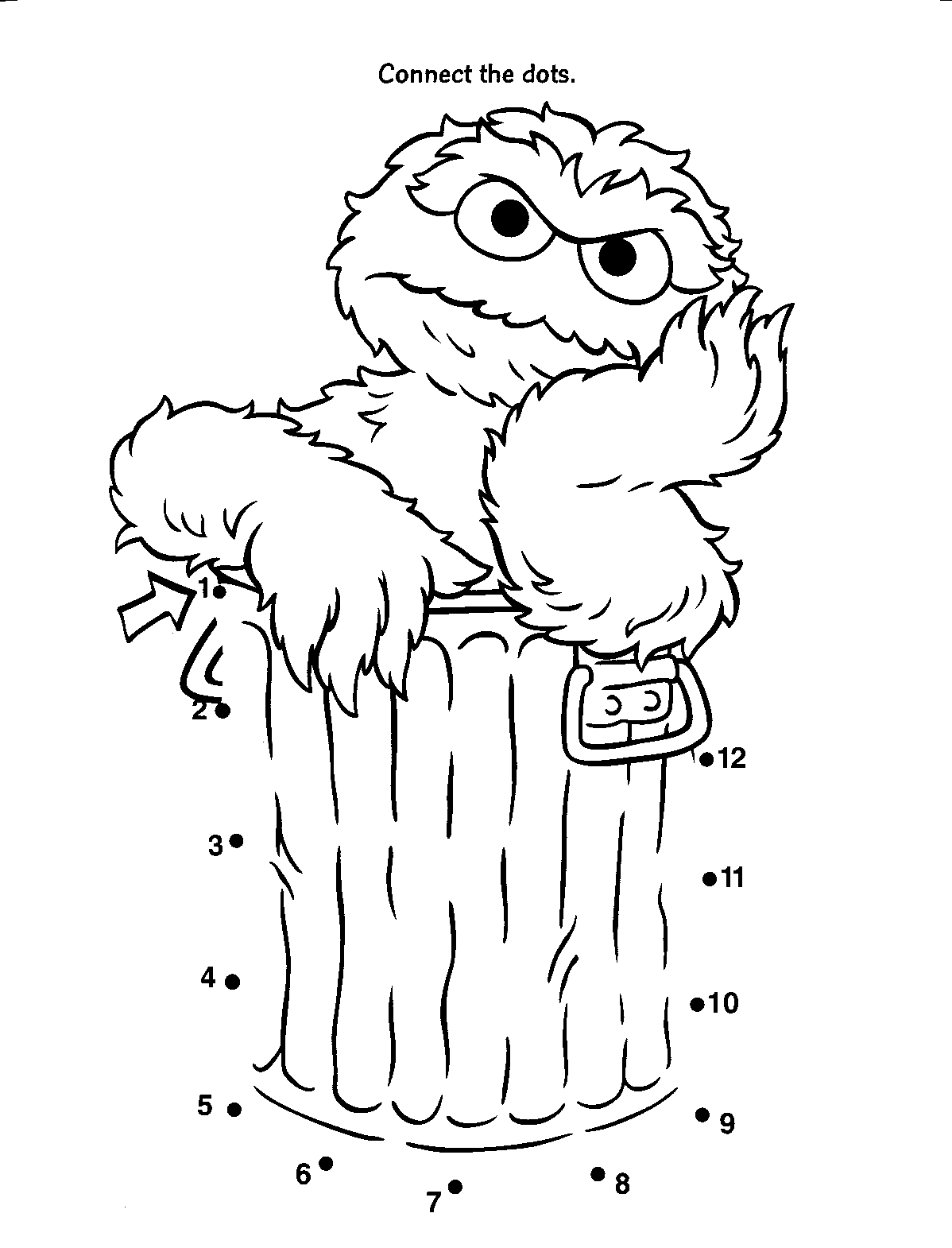 1198x1570 Sesame Street Connect The Dots Printable Activities