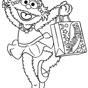 300x300 Baby Elmo Reading A Book In Sesame Street Coloring Page Color Luna