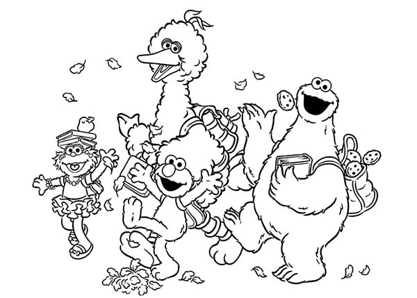 600x429 Cozy Inspiration Sesame Street Coloring Pages Cookie Monster Sky