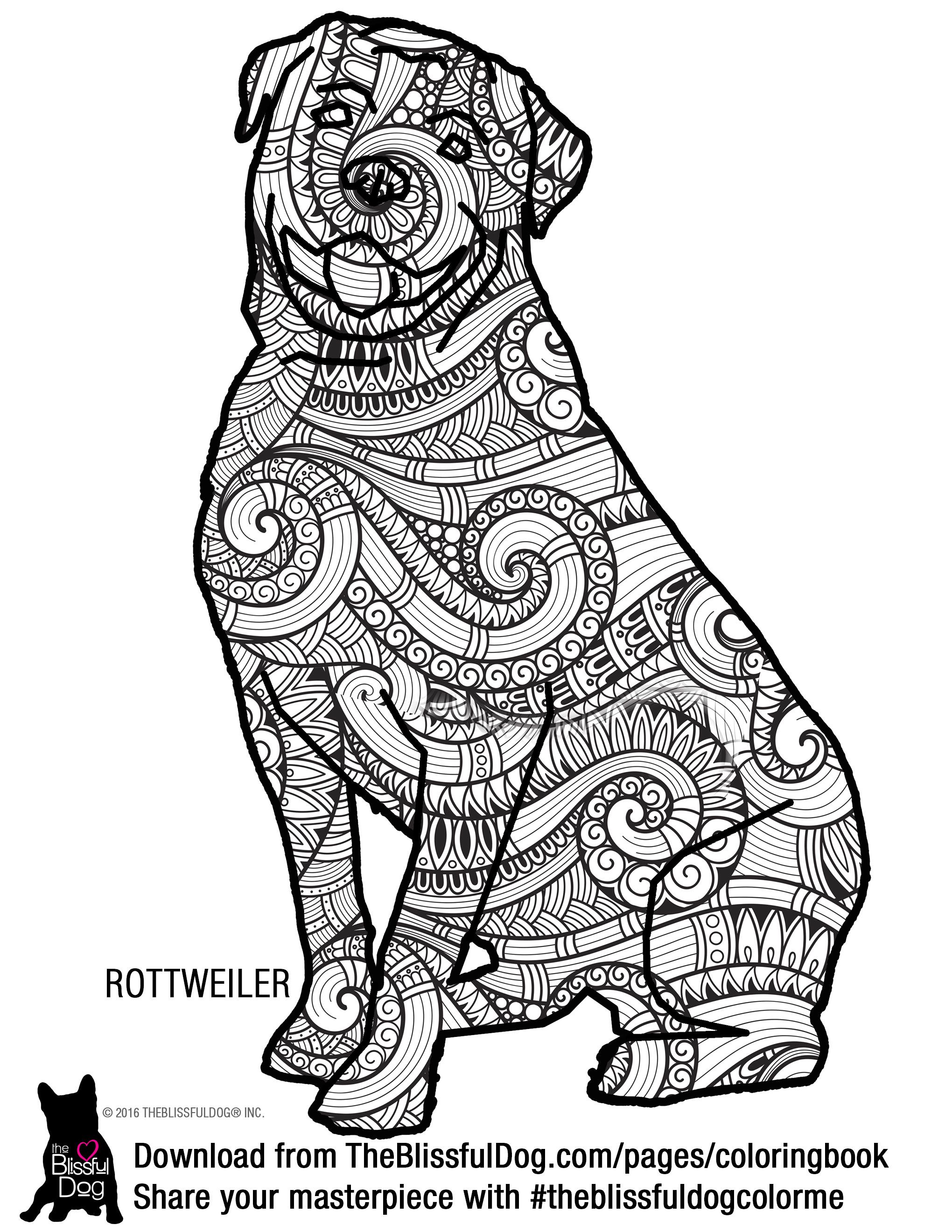 2040x2640 Rottweiler Coloring Pages 11