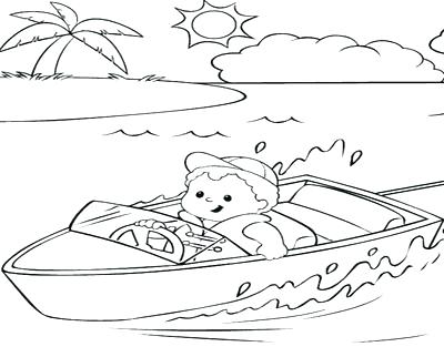 400x322 Fishing Boat Coloring Pages Free Row