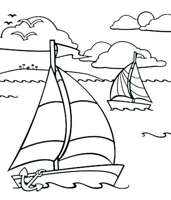 600x704 Boat Coloring Pages Free Boat Printable Coloring Page
