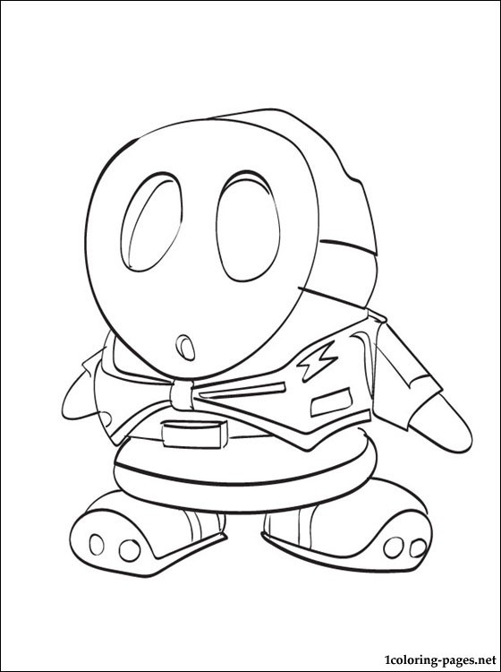560x750 A Shy Guy Coloring Pages Shy Guy Mario Coloring Page To Print