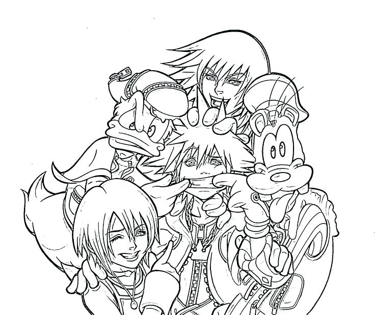 736x619 Kingdom Hearts Coloring Pages Free Printable Kingdom Hearts