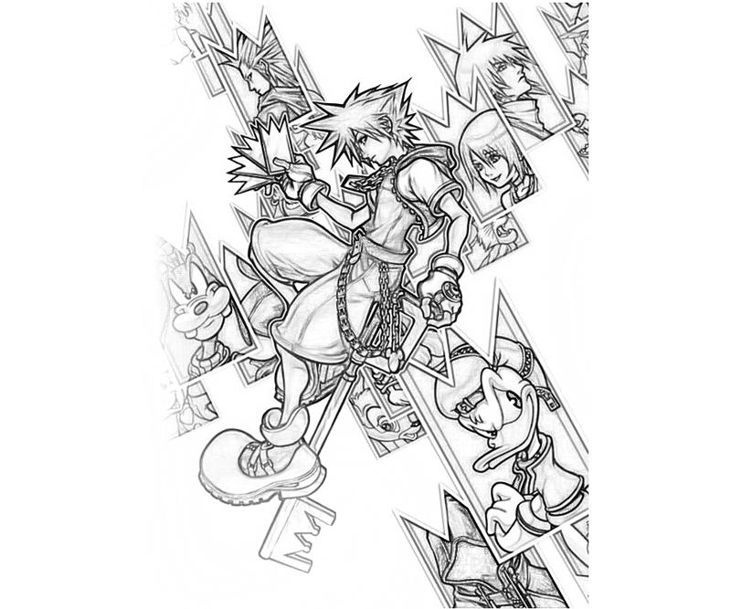 800x667 Kingdom Hearts Coloring Pages