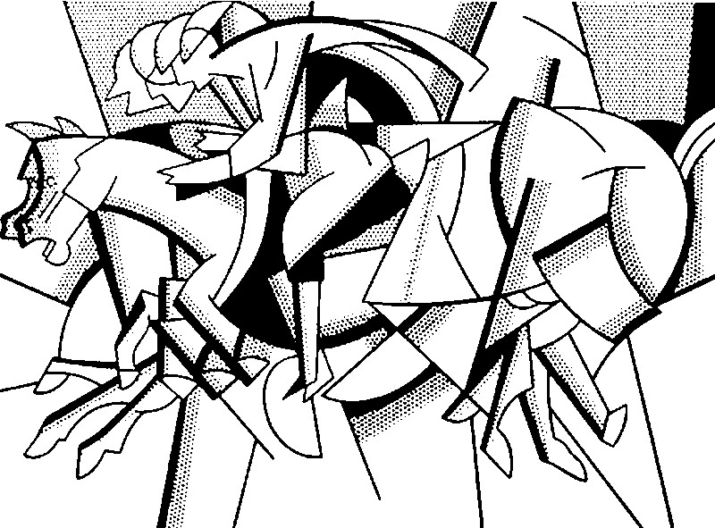 800x591 Adult Coloring Page Roy Lichtenstein The Red Horseman 4