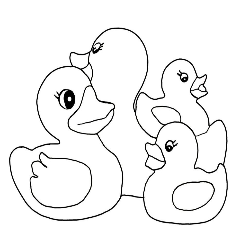 1024x1024 Rubber Duck Clipart Printable And Download Coloring Pages For Kids