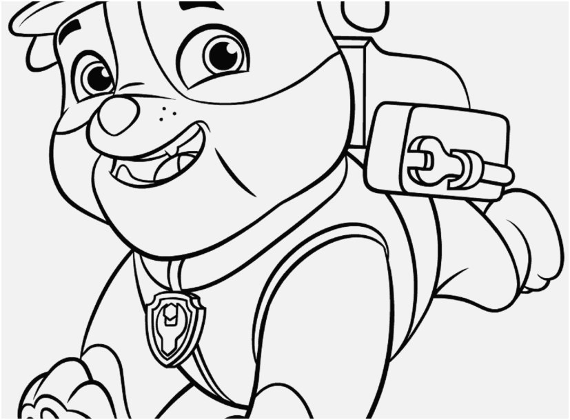 827x609 Printable Paw Patrol Coloring Pages Pics Paw Patrol Rubble