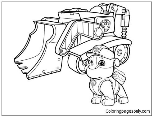 493x378 Rubble Paw Patrol 2 Coloring Page Paw Patrol Coloring Pages