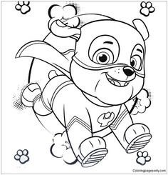 236x245 Rubble Paw Patrol Coloring Pages