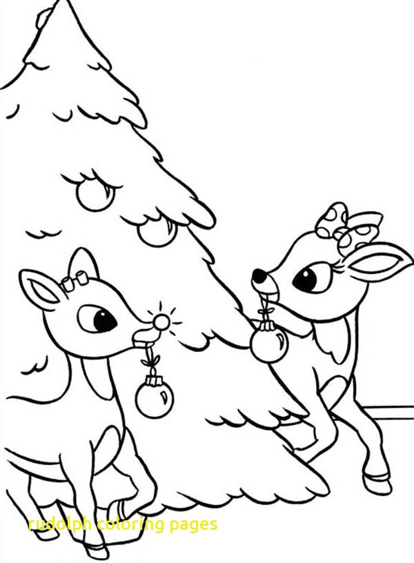 600x816 Rudolph Coloring Pages With Rudolph And Clarice Decorated