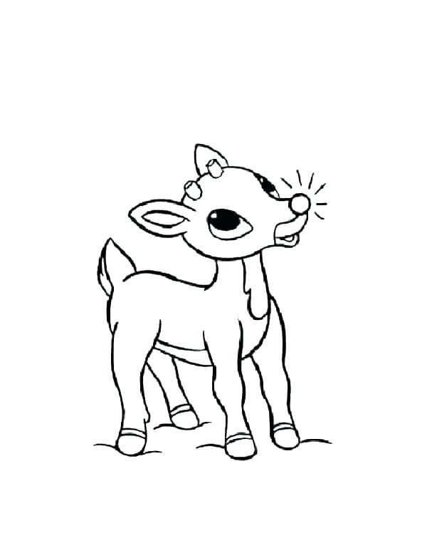 600x776 Coloring Pages Of Rudolph The Red Nosed Reindeer Professional
