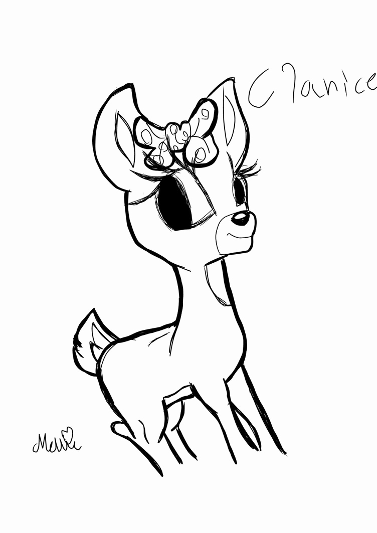 752x1063 Attractive Clarice The Reindeer Coloring Page
