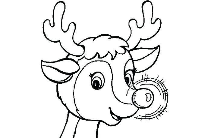 690x460 Rudolph Coloring Picture View Larger Free Rudolph Coloring Page