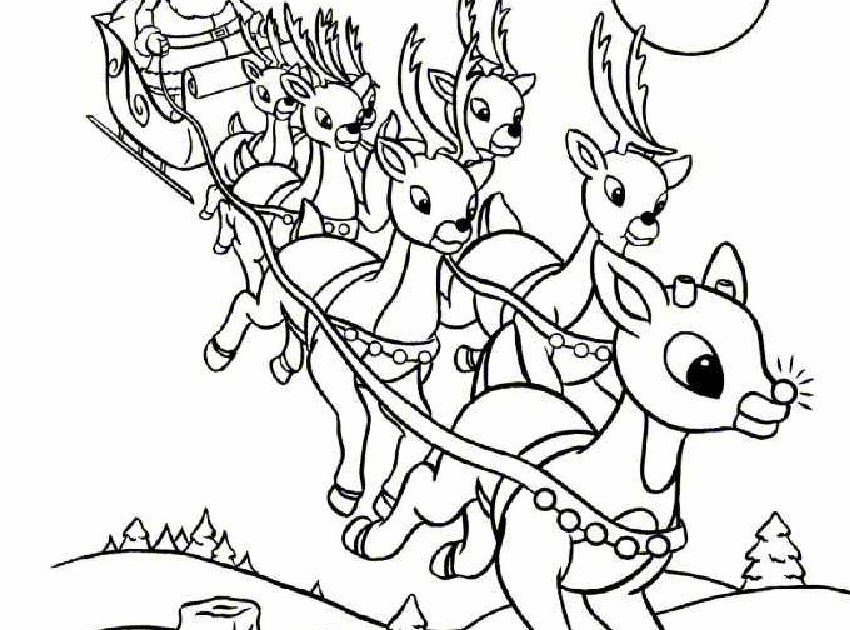 850x630 35 Rudolph Red Nosed Reindeer Coloring Pages, Printable Rudolph