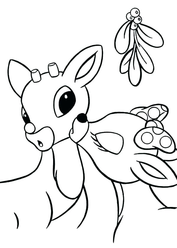600x840 Coloring Pages Of Rudolph And Santa