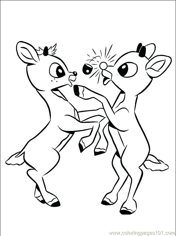 567x759 The Red Nosed Reindeer Coloring Pages Coloring The Red Nosed