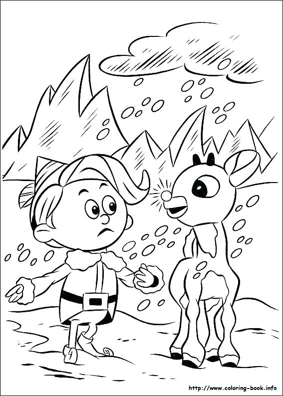 567x794 Rudolph Coloring Picture How To Draw The Red Nosed Reindeer