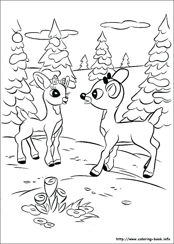 567x794 Coloring Pages Of Rudolph The Red Nosed Reindeer Professional