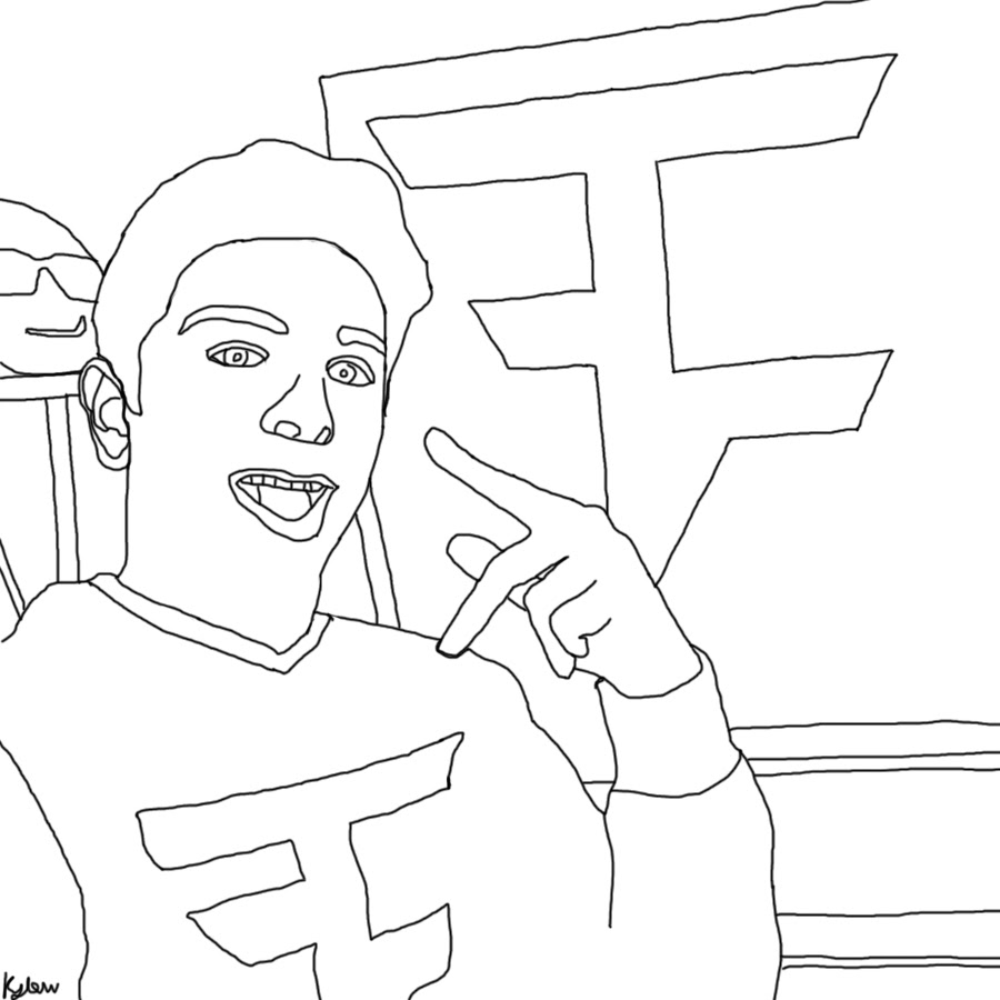 900x900 Faze Rug Coloring Book Page