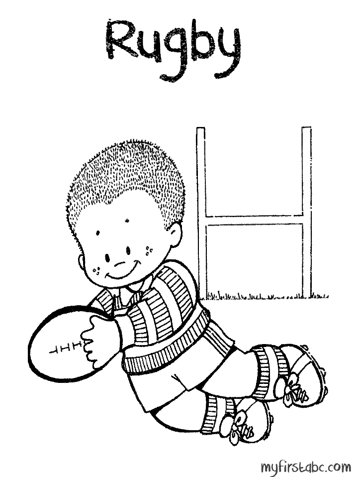 718x958 Rugby Coloring Page