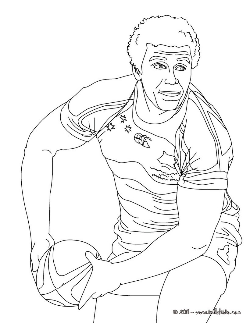 820x1060 Will Genia Rugby Player Coloring Pages