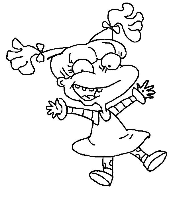 600x720 Angelica Pickles Happy Rugrats Coloring Pages
