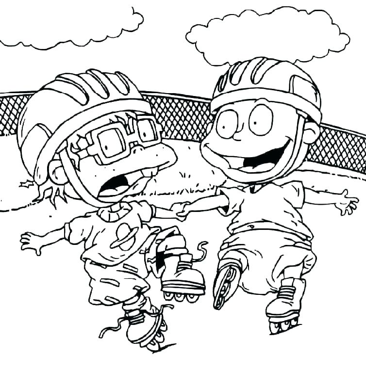 754x765 Rugrats Coloring Pages Awesome Kids In The Kitchen For Printable