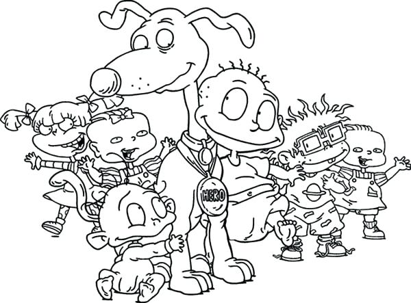 600x443 Rugrats Coloring Pages Chuckie Rugrats Coloring Pages