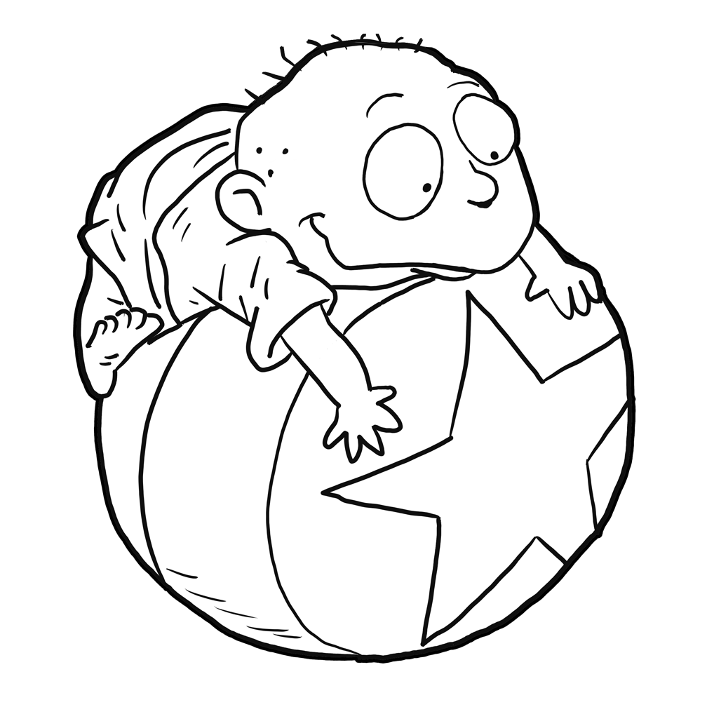 1008x1008 Rugrats Coloring Pages Tommy On Ball