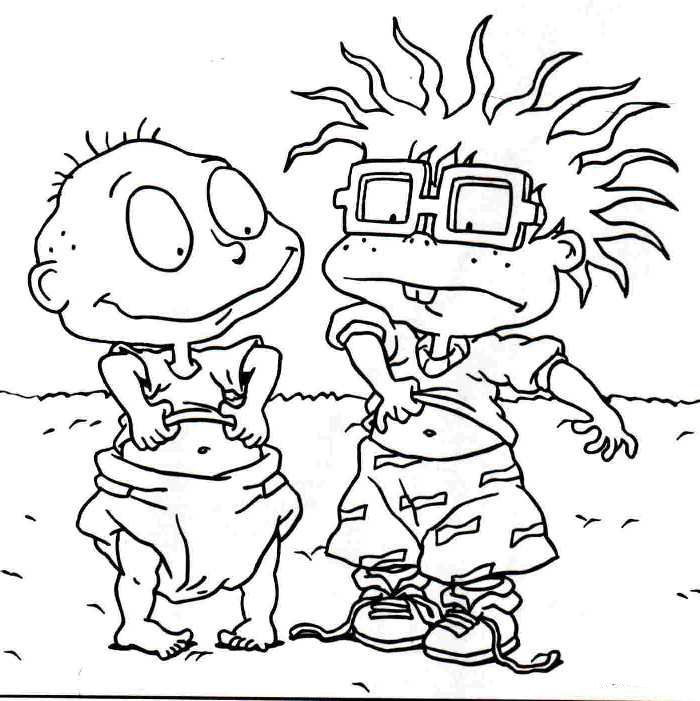 700x701 Chuckie Rugrats And Tommy Pickles Rugrats Coloring Pages