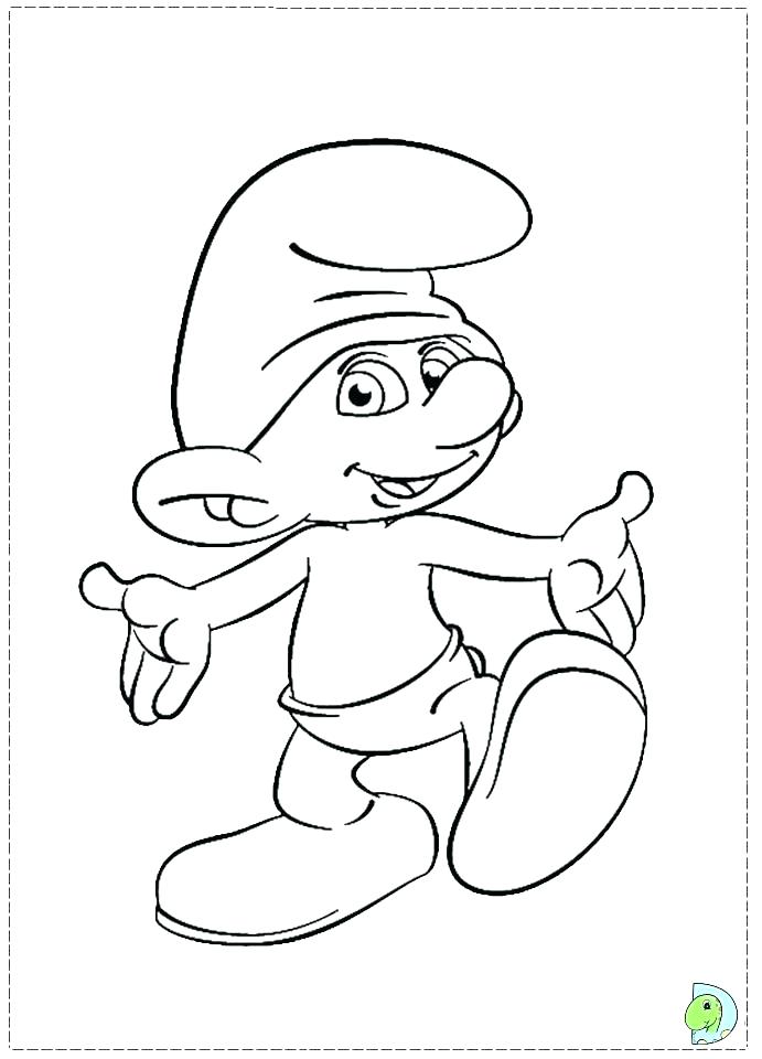 691x960 Smurfette Coloring Page Handy Smurf Holding A Ruler Coloring