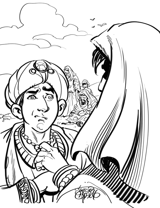 550x712 The Rich Young Ruler Coloring Pages