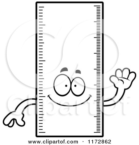 450x470 Cartoon Clipart Of A Waving Ruler Mascot