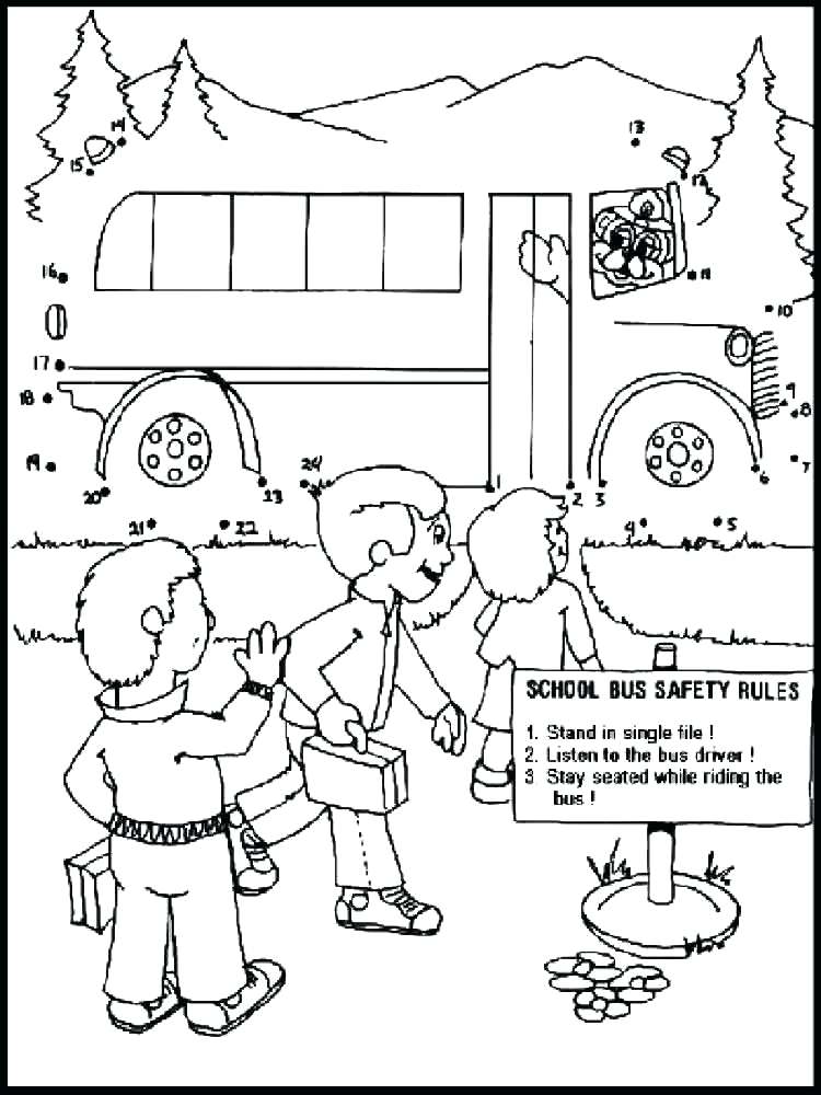 750x1000 School Rules Coloring Pages Bus Safety Coloring Pages Gallery
