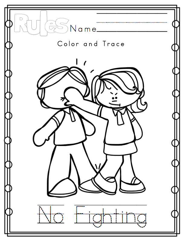 609x801 School Rules Coloring Pages Free Pete The Cat Printables464838