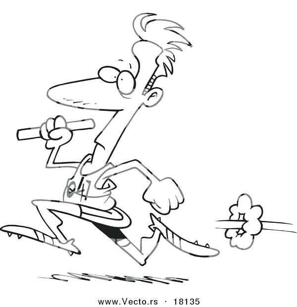 600x620 Coloring Pages Cheetah Running Coloring Pages Person Running