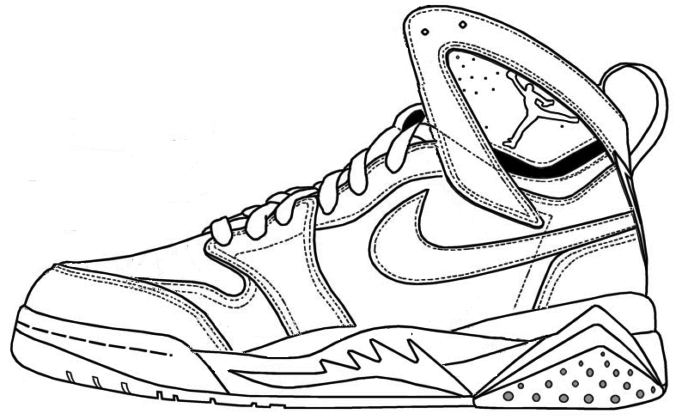 676x417 Air Jordan Shoe Coloring Pages Printable 1 Shoes Coloring Page