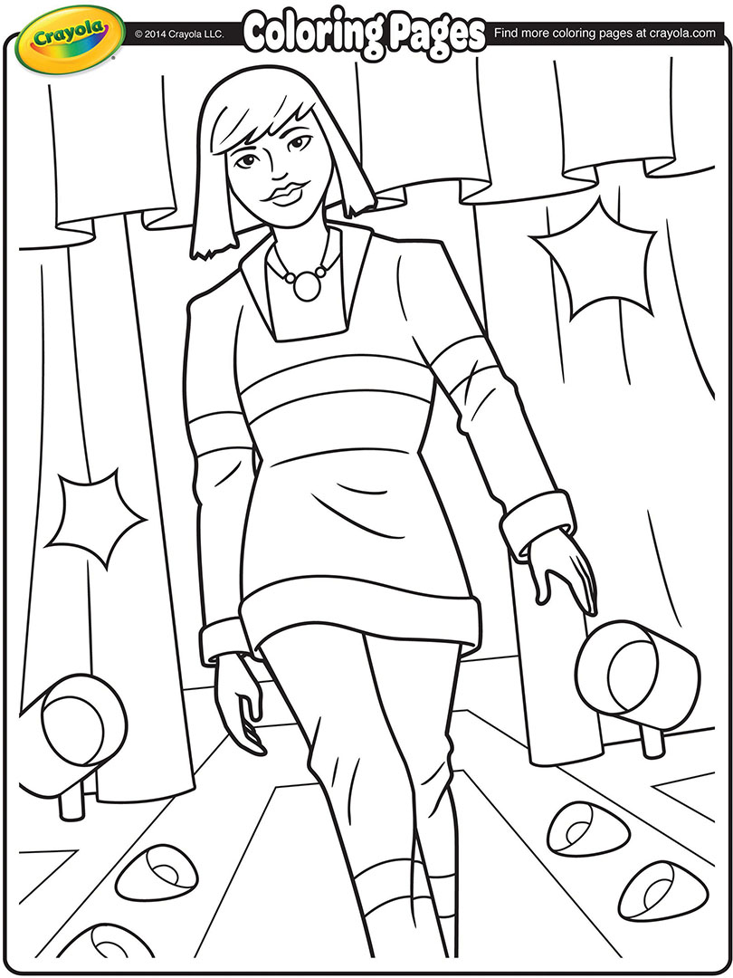 810x1080 Runway Model I Coloring Page