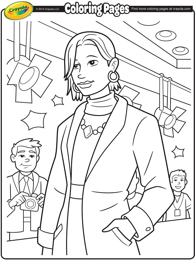 810x1080 Runway Model Ii Coloring Page