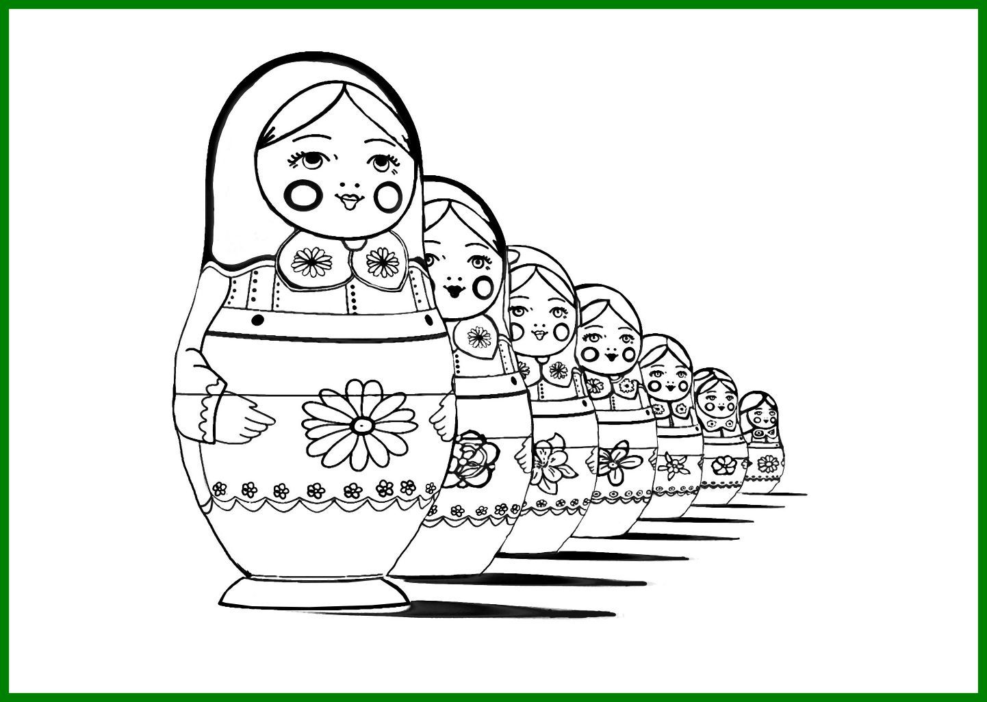 1442x1026 Best Russian Dolls Coloring Pages For Adults Justcolor Pics