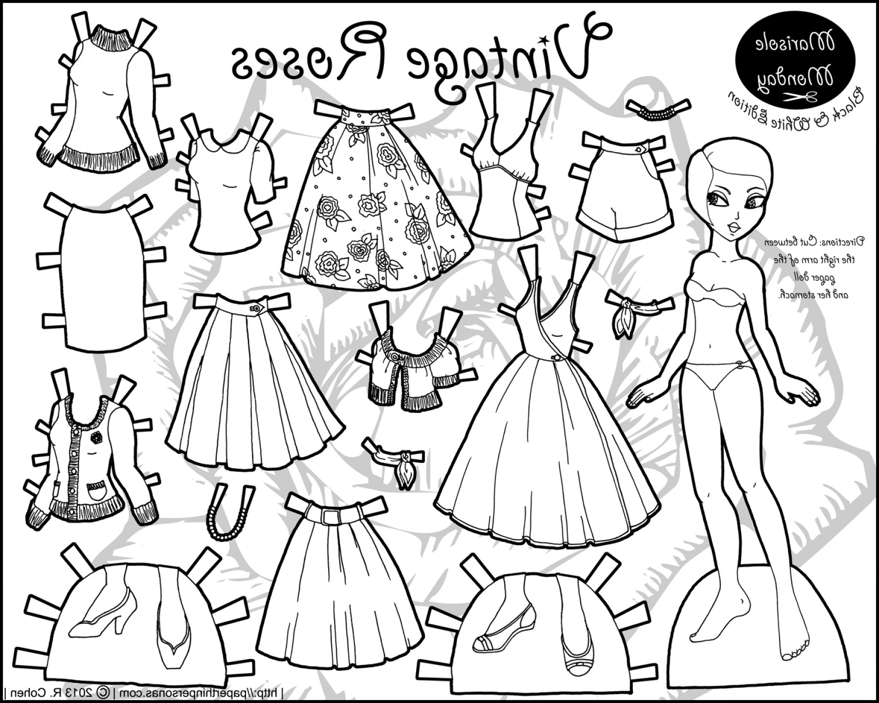 1800x1440 Terrific Printable Paper Dolls Coloring Pages With Doll Coloring