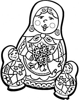 277x350 Russian Dolls Coloring Page Super Coloring Crafts