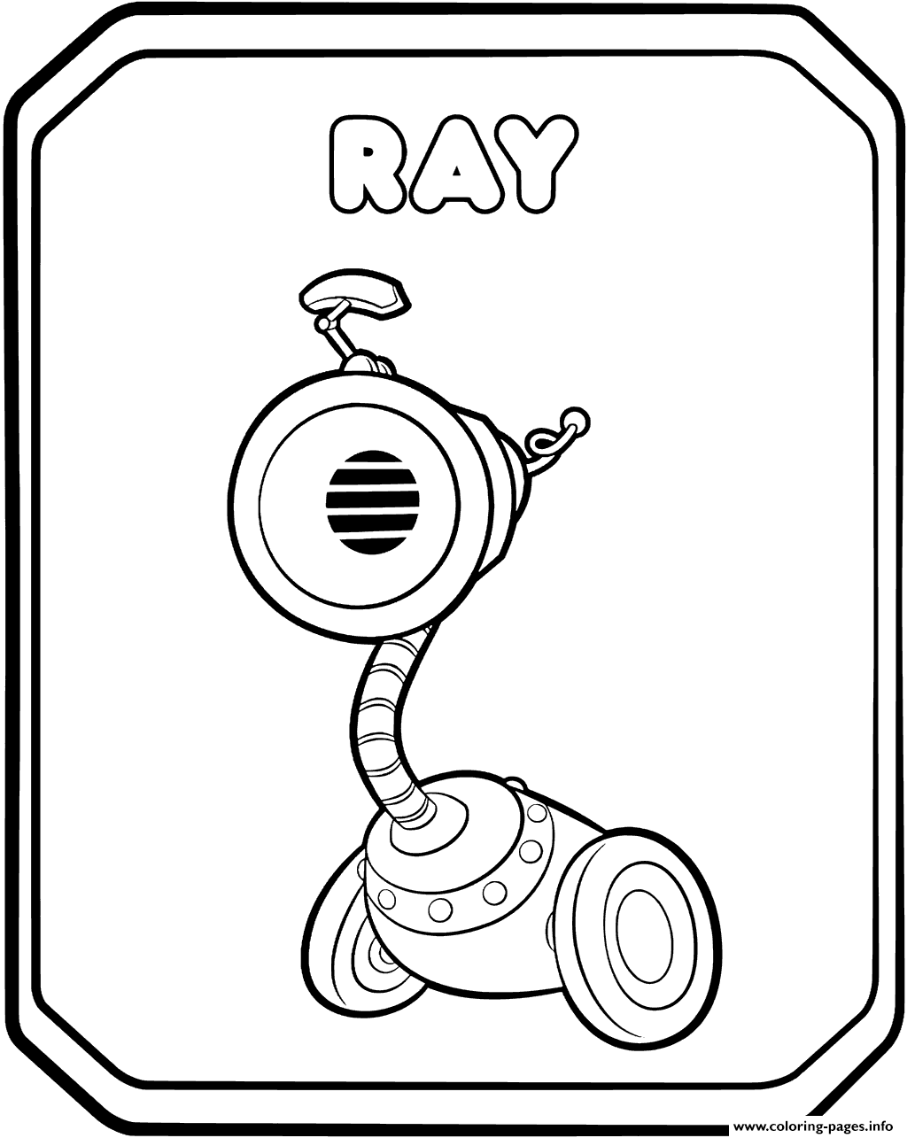 1024x1285 Rusty Rivets Characters Ray Coloring Pages Printable