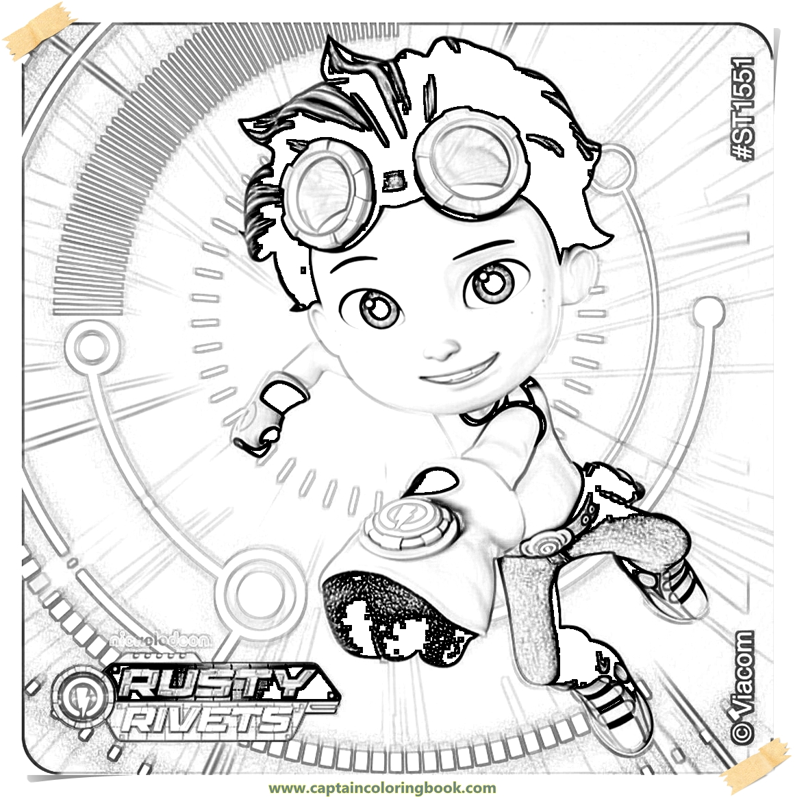 1161x1163 Rusty Rivets Coloring Page Free