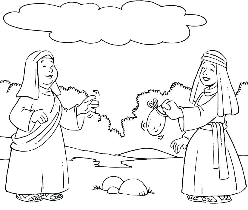 823x697 Ruth And Naomi Coloring Page Coloring Pages Coins Coloring Page