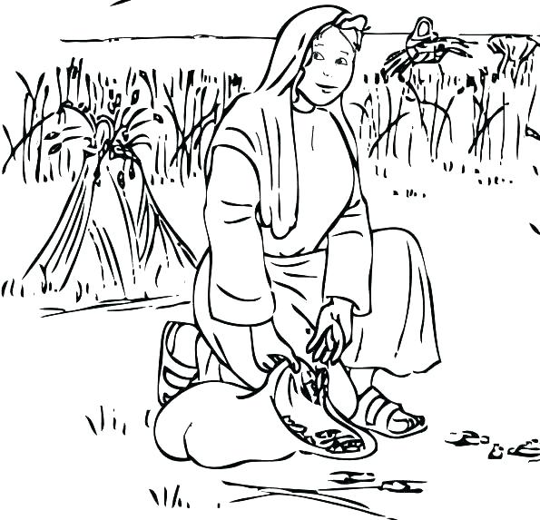 595x573 Ruth And Naomi Coloring Pages Coloring Pages Printable Coloring