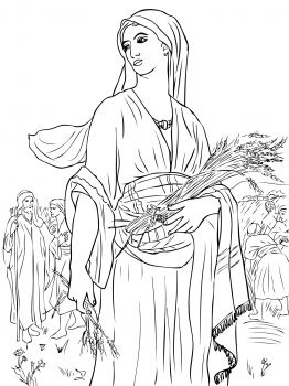 262x350 Ruth In The Fields. Coloring Pages Based On Great Works Of Art